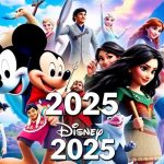 Collage of Disney characters and magical landscapes for 2025.