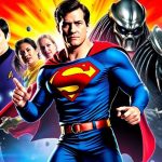 Collage of iconic sci-fi characters in action poses.