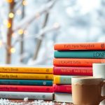 Stack of new books with a cup of coffee.